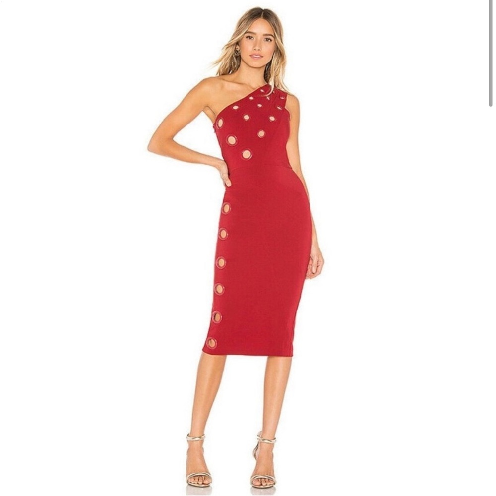 Michael Costello x REVOLVE Midi Dress in Red